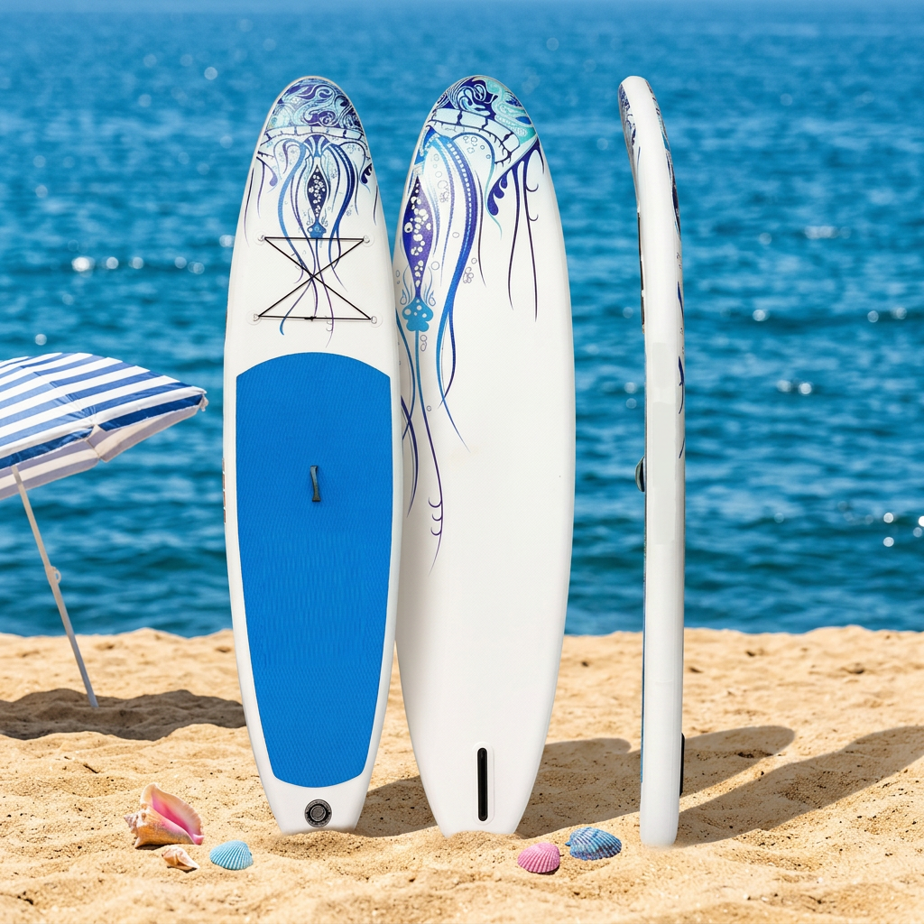 sup Cross-border Ready-to-Ship PVC Inflatable SUP Paddleboard-Portable Stand-Up Paddleboard for Water Yoga Paddling