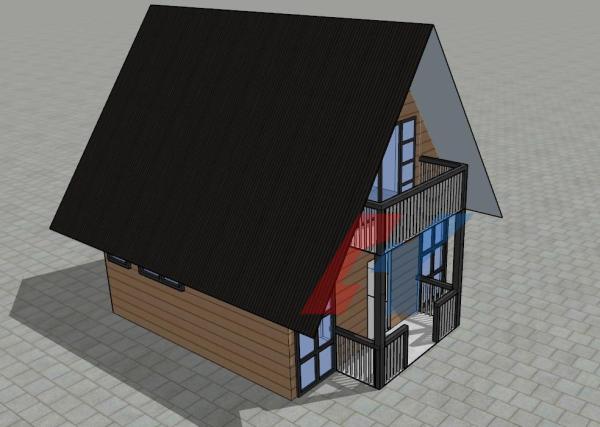 Villa moderna de lujo 6x6m 36 metros cuadrados 2 pisos casa prefabricada de acero
