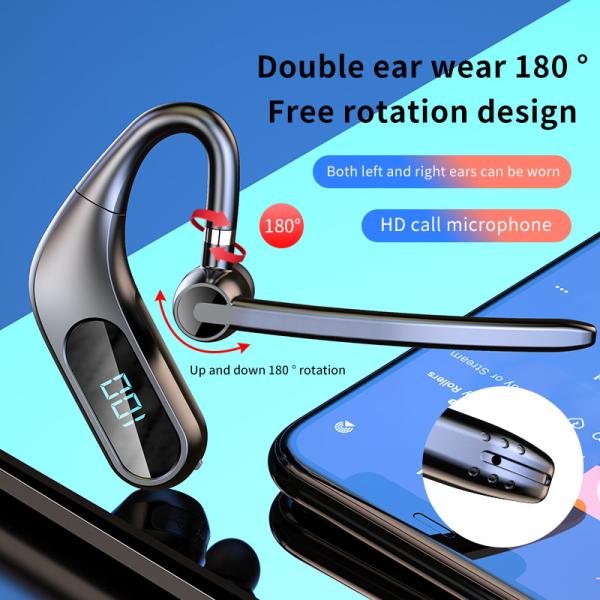 Rohs LED Display Wireless Bluetooth Earphone
