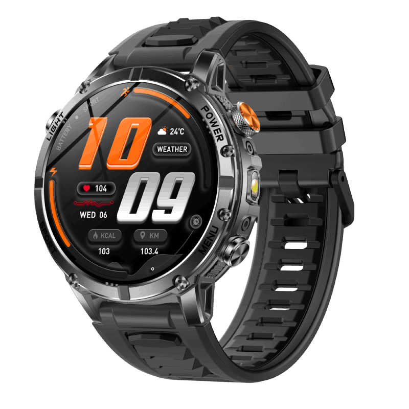 1400mAh Battery IP68 Waterproof Bluetooth Calling Outdoor Smartwatch with Rugged Design and Health Monitoring