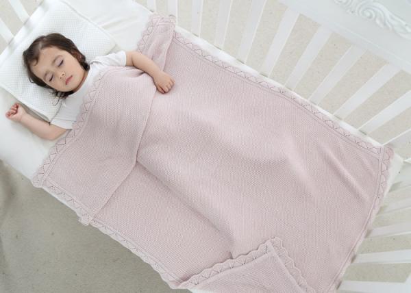 Oblong Baby Room Bedding Sets Comfortable Patchwork Knitted Sleeping Covers