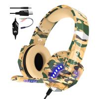 Surround 7.1 con cable cascos de juego personalizados HiFi por encima de los auriculares para PC Xbox