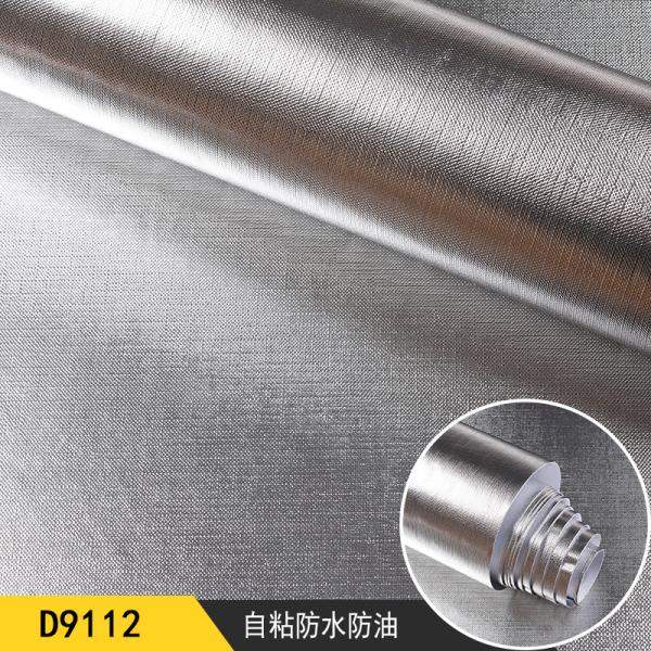 Waterproof Kitchen Backsplash Wallpaper Stickers Matt Surface and Aluminum Foil Film