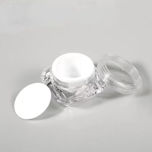 3g 5g Small Capacity Different Types PS Plastic Cream Jar Sample Container Suitable