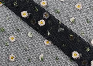 Tela colorida do laço da margarida multi para o vestido da malha da flor