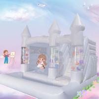 Casamiento Casa de salto comercial de PVC Inflable castillo con tobogán
