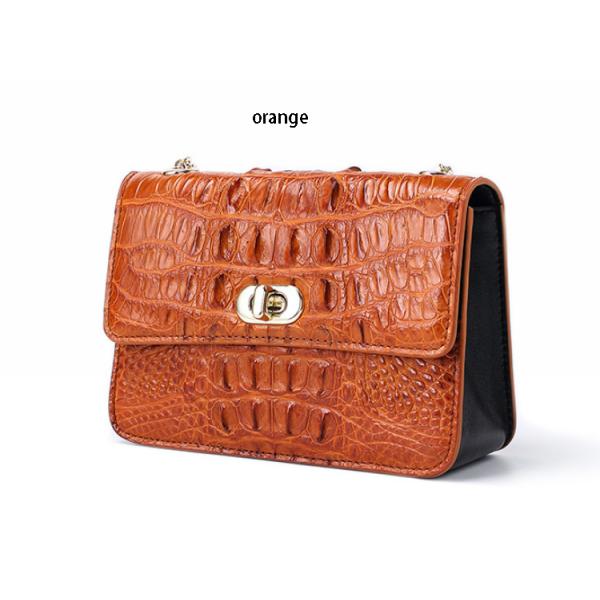 Fashion crocodile skull leather bag for women with one shoulder slung chain small square bag