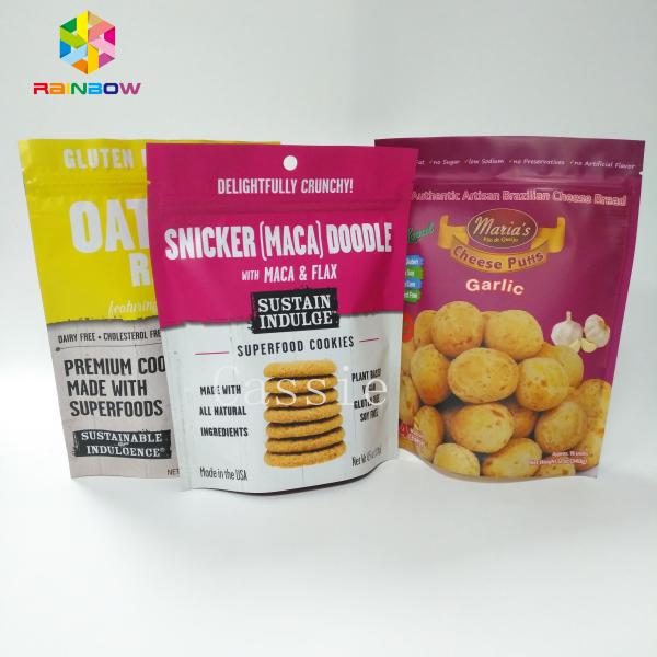High Strength Custom Snack Bags , Stand Up Pouch Packaging For Nuts Heat Seal