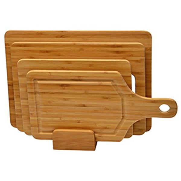 Bamboo Cutting Board Set: (3) Small Medium & Large with handle and special shape bamboo chopping board set