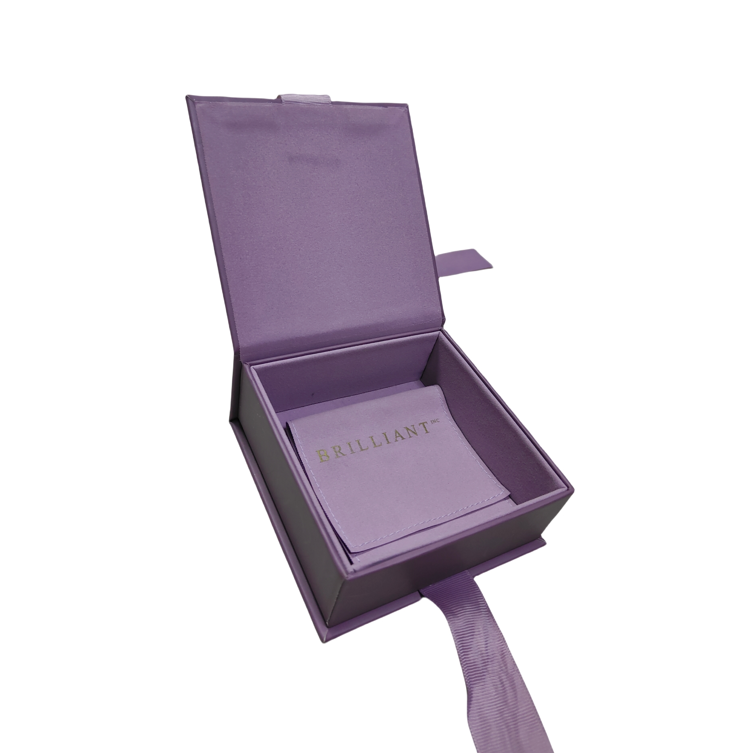 Jewelry Paper Box Featuring Hard Paper Board Matte Lamination and Scratch Resistant Sponge Lining for Jewelry Protection