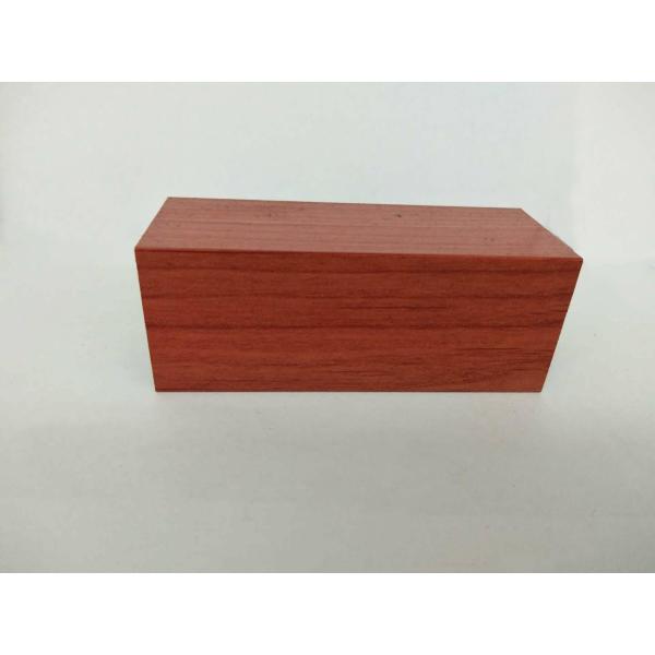 Reddish Brown Rectangle Wood Finish Aluminium Profiles , Standard Aluminum Extrusion