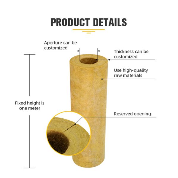 Modern Rockwool Pipe Thermal Insulation Soundproofing Fire Prevention