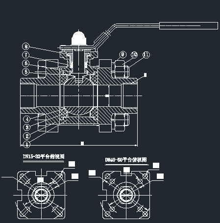 Ventilateurs à billes en acier inoxydable 3PC 1000WOG avec actionneur pneumatique BSP