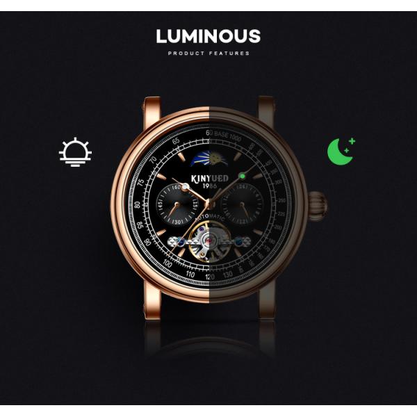 Brand KINYUED Business men watches automatic watch custom logo water resistant watch