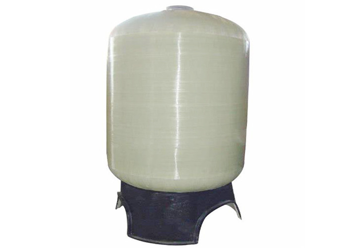 Cylindrical Shape FRP Pressure Filter Tank , UV Resistant FRP Softener Vessel OEM