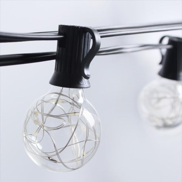 Chinlighting LED Copper Wire G40 String Lights 12ft with 12 Bulbs