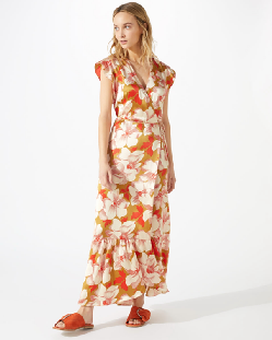 Платье женщин обруча гибискуса Бохо макси