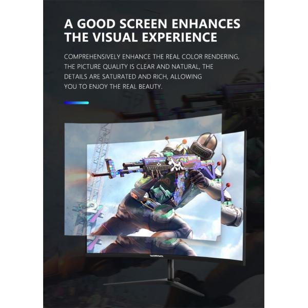 Монитор для игр мощностью 25 Вт, изогнутый 27 дюймов с 170° горизонтальным углом обзора