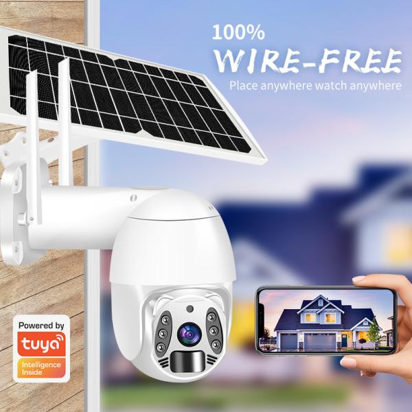 Câmera sem fio solar exterior esperta da segurança interna PTZ de Tuya 4G da câmara de vigilância