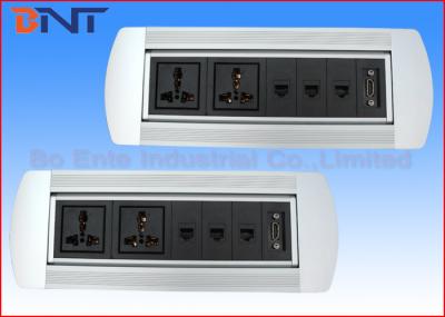 O soquete de poder Desktop da rotação do multi hotel funcional com extensão conectou cabos