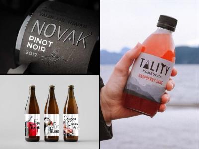 Recycled Waterproof Stone Paper Printing Custom Label Adhesive Sticker For Wine Bottle