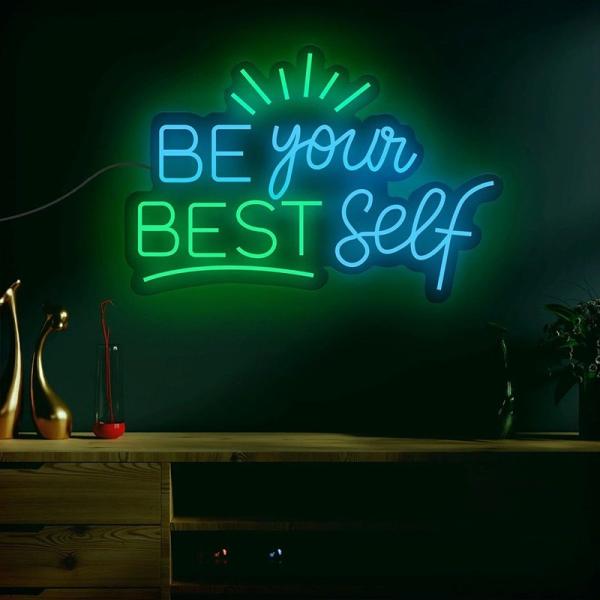 Custom LED Flex Light Happy Birthday Neon Sign for Party Golden Yellow Customized Size