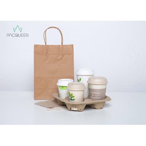Biodegradable 4 oz - 22oz Compostable Paper Cups Eco Friendly Food Grade Ink Printing