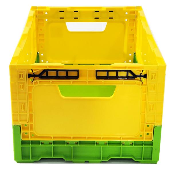 Caja de almacenamiento de plástico plegable de volumen de 29L para la organización fácil de la tienda de frutas y verduras