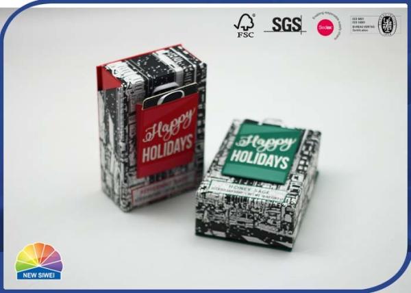 Glittering Words Hinged Lid Rigid Paper Box Pack Festival Gift