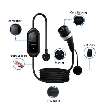HD-OB102 Carregador doméstico portátil com 8A-32A Ajuste de corrente 3W Display numérico