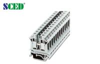 10.2mm Rail-Mounted Terminal Blocks , AWG 24 - 6 600V 65A Barrier Terminal Block