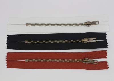 5# Wide Tape Black 6 Inch Separating Zipper , Red / Black / White High End Zippers