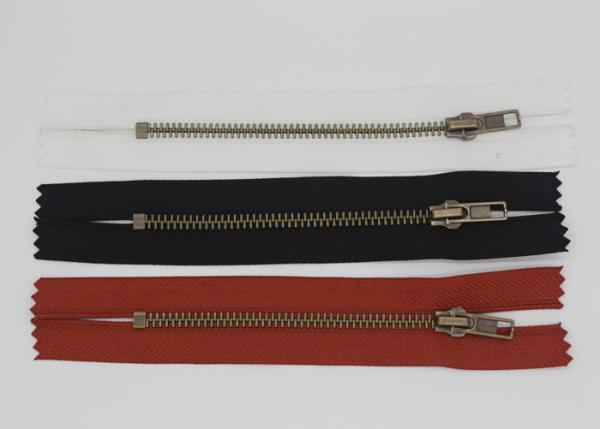 5# Wide Tape Black 6 Inch Separating Zipper , Red / Black / White High End Zippers