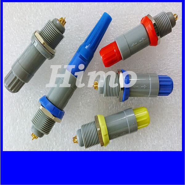 Hot-selling high quality 1P series male and female 4pin Lemo female plastic push pull connector with red color