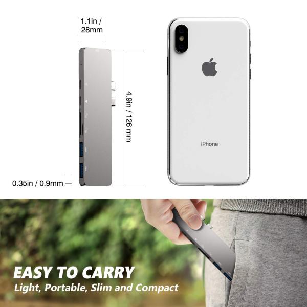 7 in 1 Type C Hub USB-C to 3 Port USB 3.0 Hub 1 Port HDM I USB C Hub with SD TF Card Reader