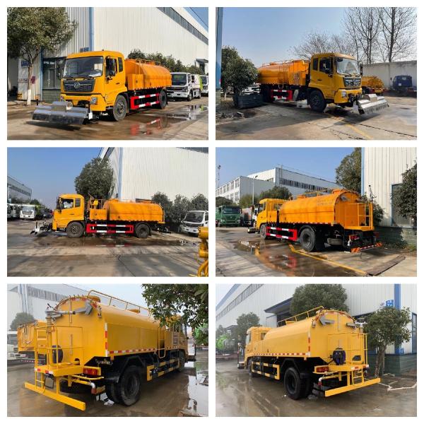 Dongfeng 10m3 Tank Road Washing Truck Safe And Hygienic Vehicle