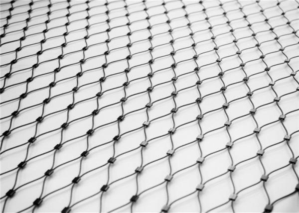 Security 1*1m Stainless Steel Rope Mesh High Tensile Zoo Enclosure For Bird Aviary Cages