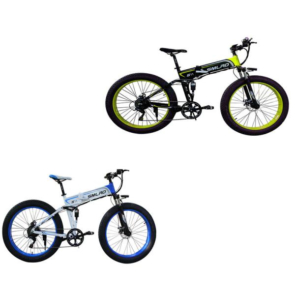 Max Speed 35 Km / h 500 Watt 26 Inch Folding Fat Tire Electric Bike with Full Suspension