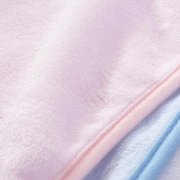 Polyester Breathable Soft Newborn Blanket Rabbit Embroidery Pink Fluffy Throw Blanket