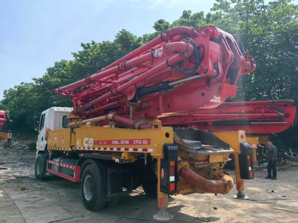 SANY 37m compact concrete pump truck for sale - suitable for confined spaces and urban operations
