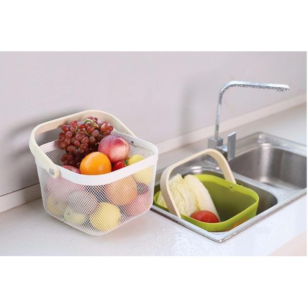 550G Stainless Steel Hanging Fruit Basket , 19cm Height Fruit Steel Basket