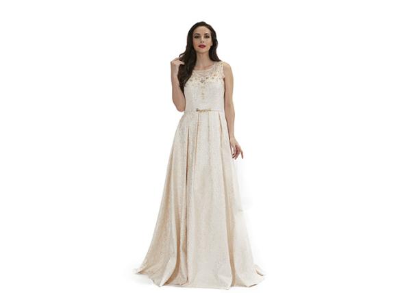 Sexy Look Backless Ladies Arabic Wedding Party Dresses With Nice Tapestry Fabric