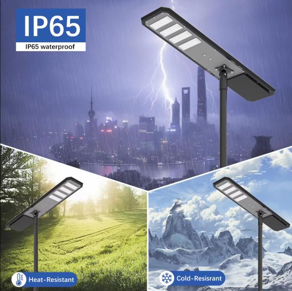 100W IP65 Waterproof Integrated Solar Panel System Integrated All In One Led Solar Street Light