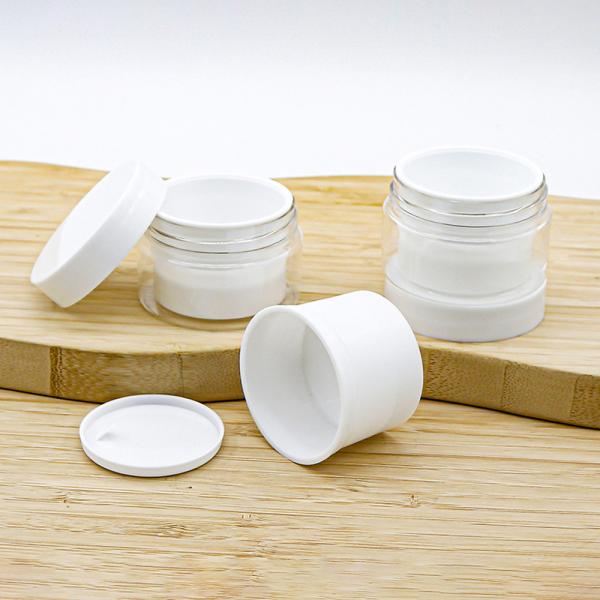 Diameter 50mm Plastic Jars With Colored Lids For Cosmetic Packaging