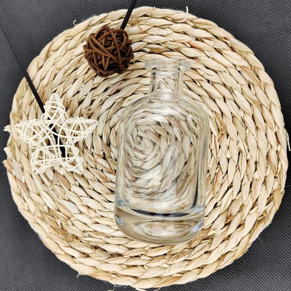 Garrafa de difusão de cana vazia de vidro transparente 200ml 300ml Aromaterapia perfumada Elegante clássico