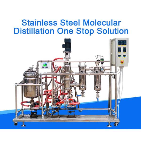 OEM Wiped Film Evaporator TOPTION Industrial Essential Oil Extraction Machine