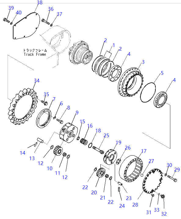 207-27-72170 2072772170 Carrier KOMATSU Excavator Spare Parts For PC300 PC350 PC360