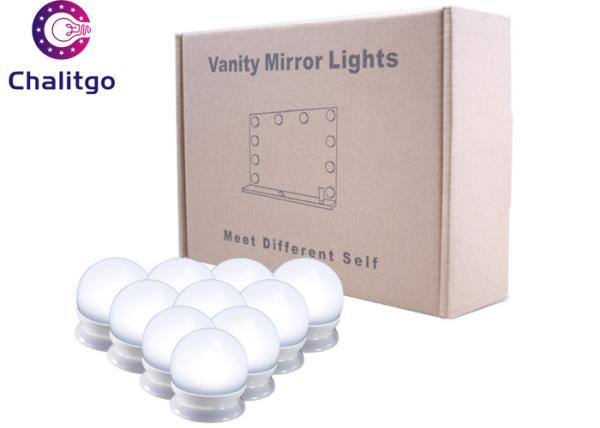 Warm White LED Makeup Vanity Lights Kit 4 Button Dimming USB Cable Length 1.5 Meters