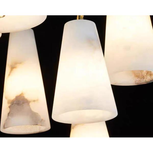 Испанская естественная лампа из алабастра современный и минимально оформленный мраморный подвесная лампа вилла гостиная спальня творческий дом