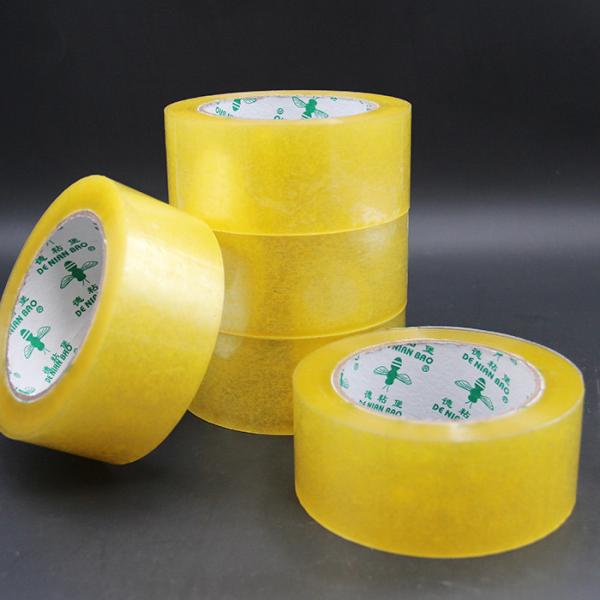 Transparent Yellowish BOPP Adhesive Packing Tape Thickness 52μ